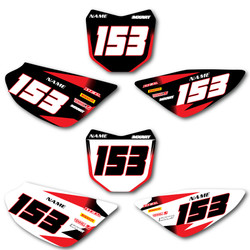 Premium Honda CRF 50 Number Plate Stickers Storm Style  