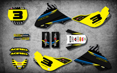 JR 80 / DRZ 70 Factory Style Full Sticker Kit - MotoXart