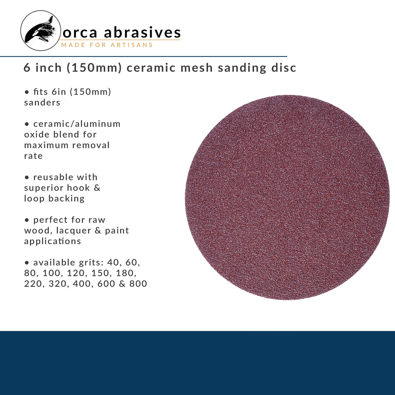 6 Inch (150mm) Hook & Loop Net Sanding Disc