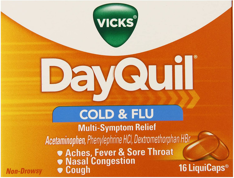 Dayquil Cold & Flu Multi-Symptom Relief 16 Liquicaps