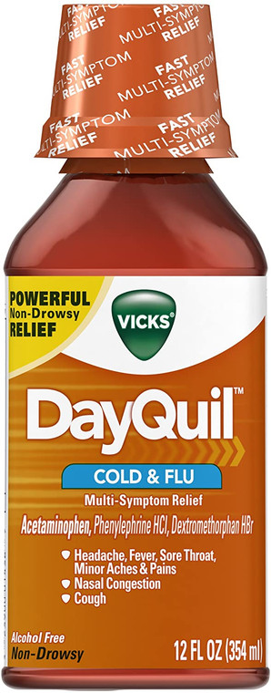 DayQuil  Cold and Flu Relief, 12 Ounce