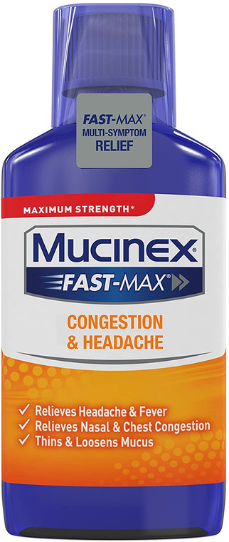 Mucinex Fast-Max Adult Cold and Sinus Liquid, 6 oz