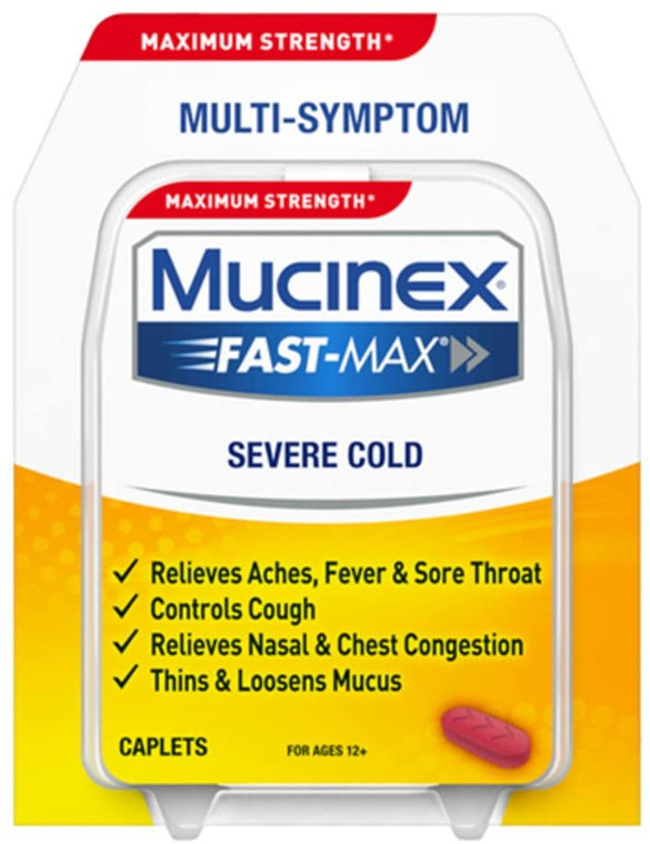 Mucinex Fast-Max Severe Cold Caplets, 20ct