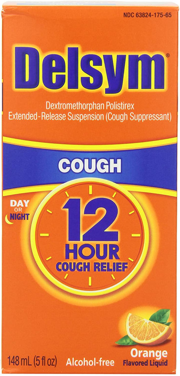 Delsym Adult 12 Hr Cough Relief Liquid, Orange, 5oz