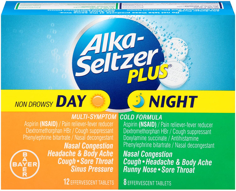 Alka-seltzer Plus Day/Night Effervescent Combo Pack, 20 Count
