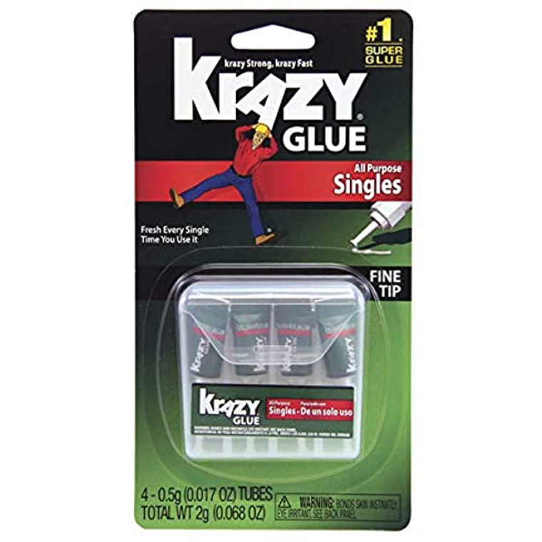 Krazy Glue All-Purpose Gel with Single Use Tube, 0.75G, Clear