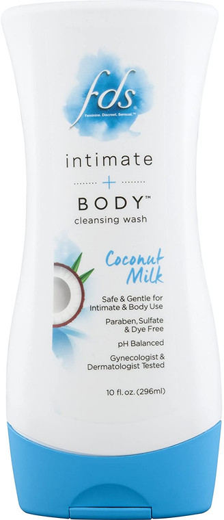 FDS Intimate + Body Cleansing Wash, Coconut Milk - 10 fl oz Bottle