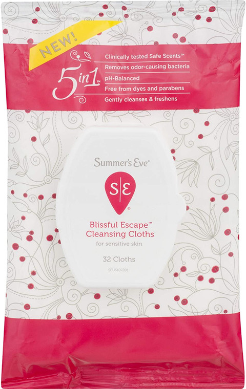 Summer’s Eve Cleansing Cloths, Blissful Escape, 32 Count