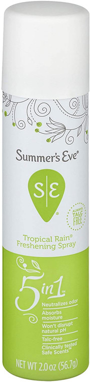 Summer's Eve Feminine tropical Rain Deodorant Spray, 2-Ounce