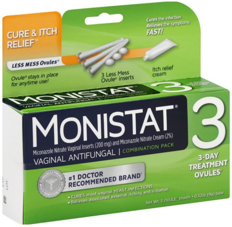 Monistat 3-Day Yeast Infection Treatment | Ovules + Itch Cream