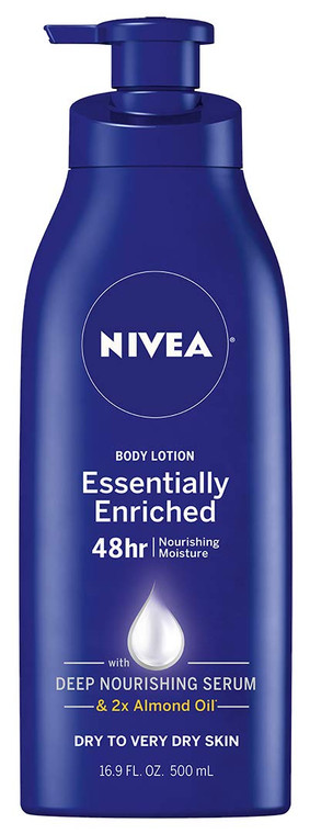 NIVEA Essentially Enriched Body Lotion,Dry to Very Dry Skin, 16.9 Fl Oz