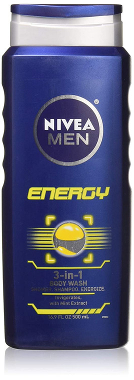 NIVEA FOR MEN 3-in-1 Body Wash Energy 16.90 oz