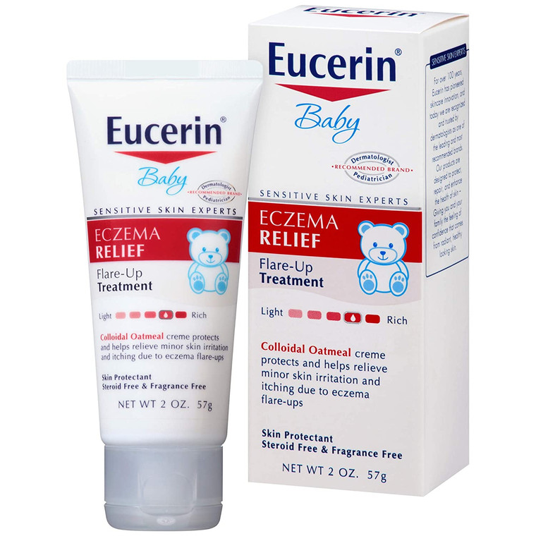 Eucerin Baby Eczema Relief Flare-Up Treatment - Steroid & Fragrance Free for 3+ Months of Age - 2 oz. Tube