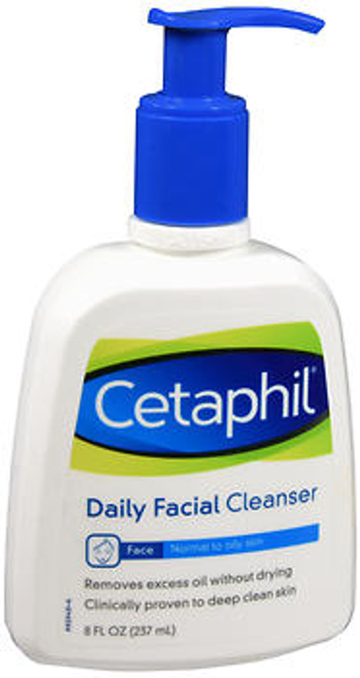 Cetaphil Daily Facial Cleanser for Normal to Oily Skin, Gentle Face Wash for Sensitive Skin, 8 oz.