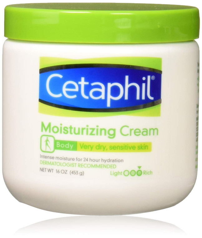 Cetaphil Moisturizing Cream for Very Dry/Sensitive Skin, Fragrance Free, 16 Ounce