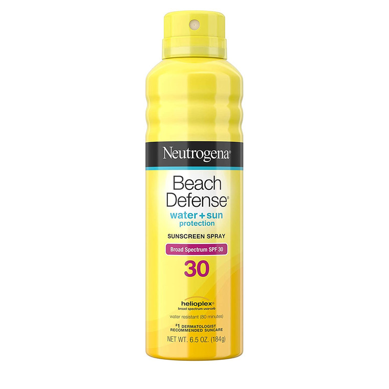 Neutrogena Beach Defense Water-Resistant Sunscreen Body Spray with Broad Spectrum SPF 30, PABA-Free, Oxybenzone-Free & Fast-Drying, Superior Sun Protection, 6.5 oz