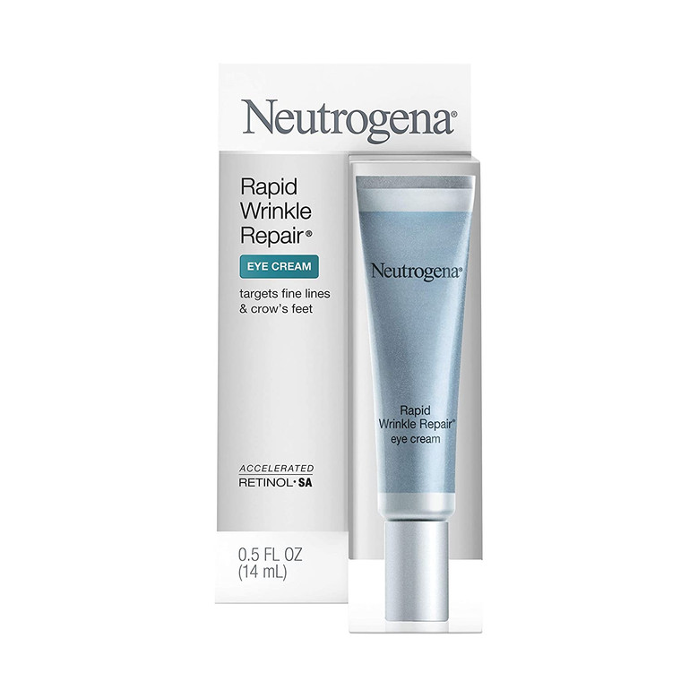 Neutrogena Rapid Wrinkle Repair Anti-Wrinkle Retinol Under Eye Cream for Dark Circles & Under Eye Bags - Wrinkle Eye Cream with Hyaluronic Acid, Glycerin & Retinol Cream, 0.5 fl. oz