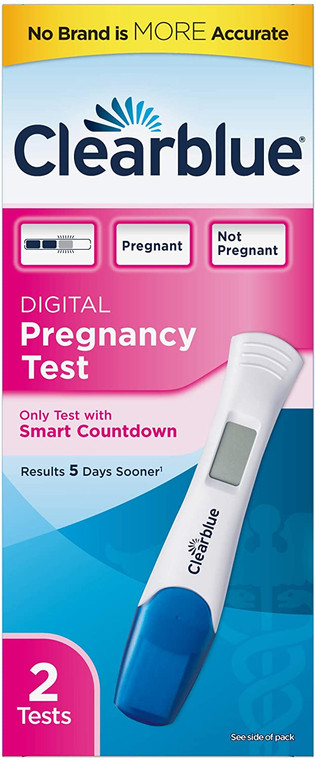 Clearblue Digital Pregnancy Test with Smart Countdown, 2 Tests (Pack of 2)