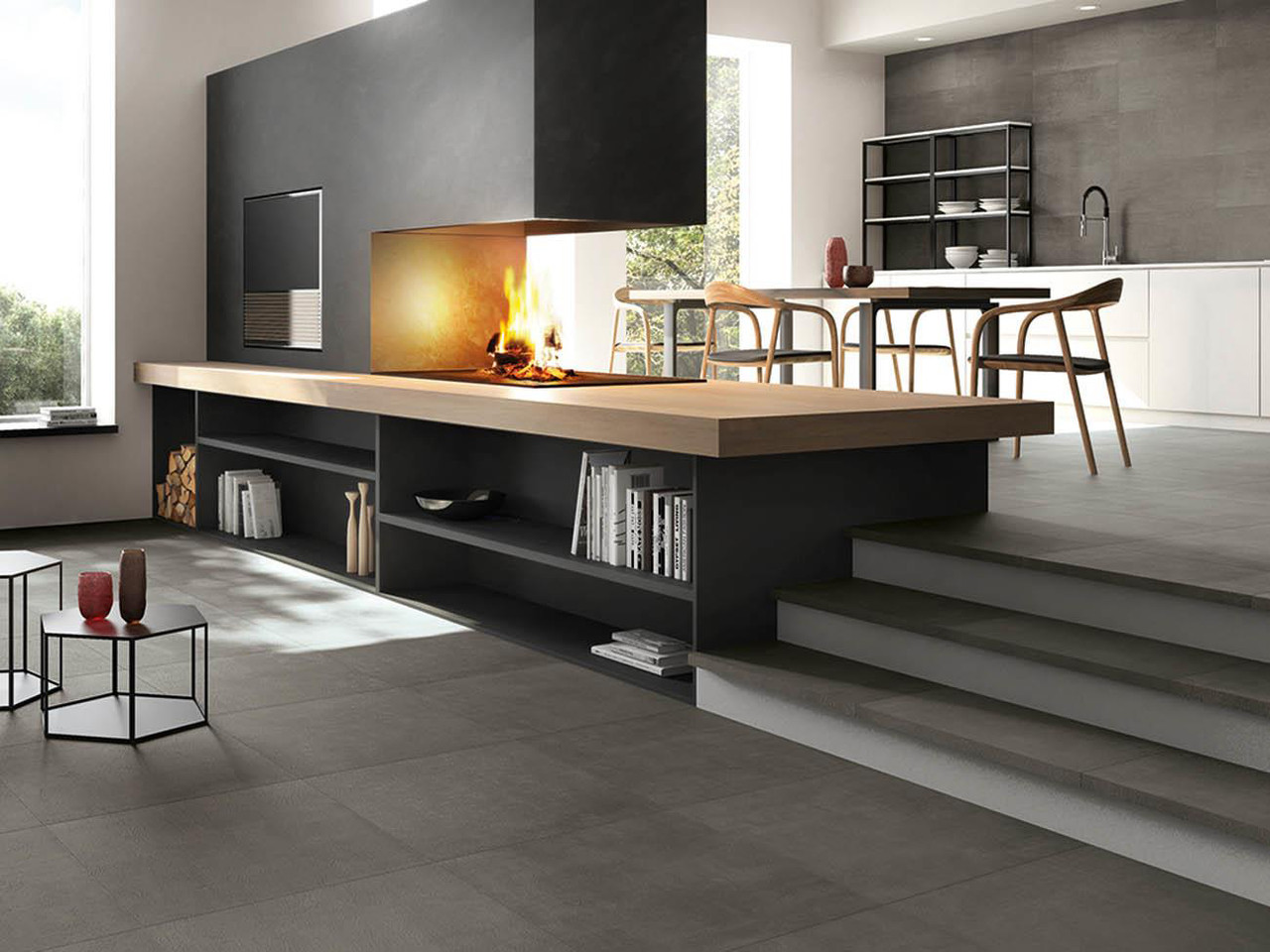 United Tile Company Gazzini Factory Black 12x24 Field Rectified | Tile