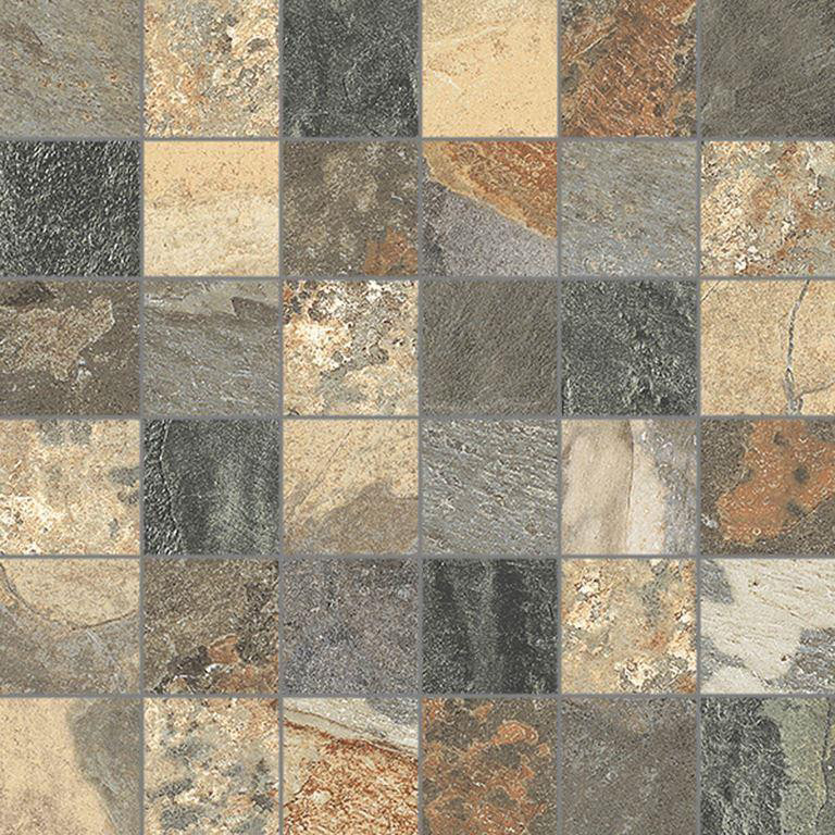 UNITED TILE COMPANY EDIMAX SLATY MULTICOLOR 2X2 MOSAIC Contract