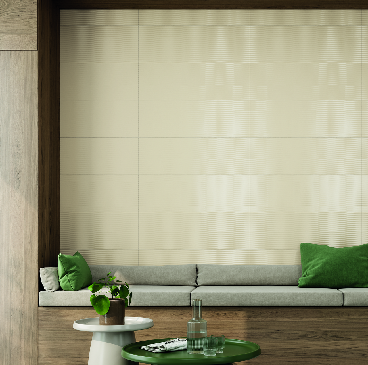 United Tile Company Crossville Hide And Sleek Buff 3d 12x36 3d