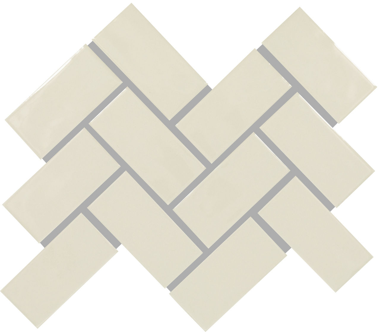 Daltile Artezen Glossy Herringbone Mosaic 2x4 - 12x14 | Tile
