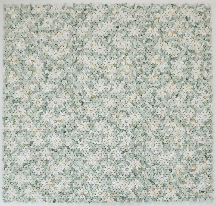 Elysium Tiles Inc Daisy Wild Green Mosaic 12.75