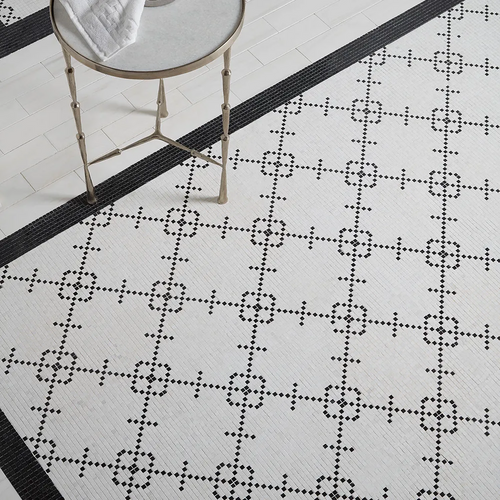 CHAPTER 18 - ROTUNDA NERO MARQUINA AUGUSTA MOSAIC ON 12-5/8" X 12-5/8"