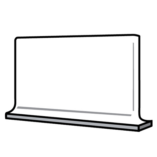 CROSSVILLE COLOR BLOX 2.0 WET CLAY 6X8 COVE BASE LEFT UNPOLISHED