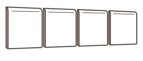 CROSSVILLE COLOR BLOX 2.0 JUST DUCKY 3X3 SBN MOUNTED ON 3X12 STRIP UNPOLISHED