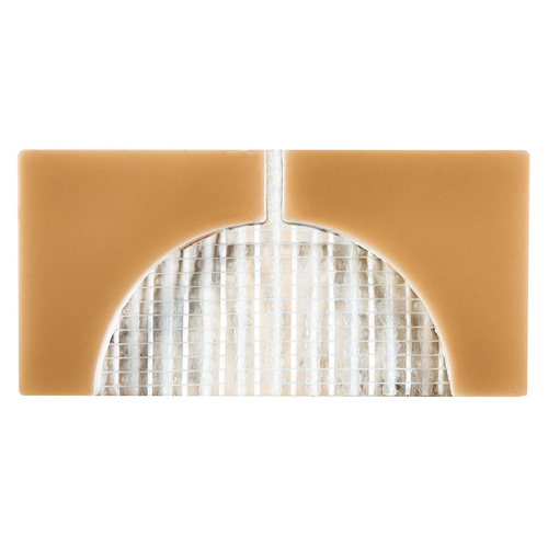 CROSSVILLE CURSIVE GOLDENROD 3X6 2 CORNER MOSAIC GLOSS