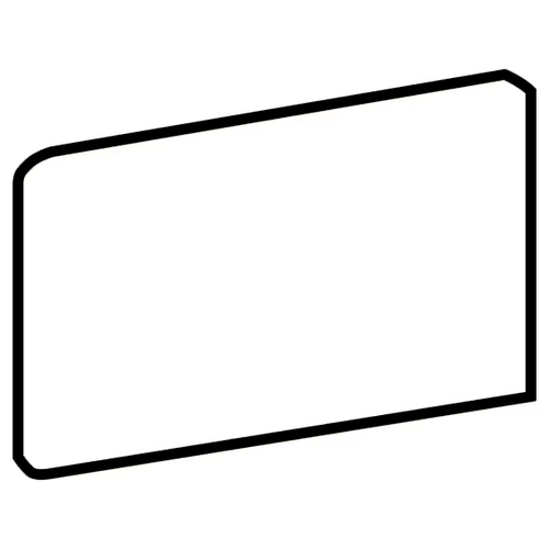 COLOR COLLECTION MATTE WHITE ICE COVE BASE CORNER RIGHT 4-1/4" X 6" - STATIL1681