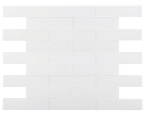 LUCY WHITE FROSTED MOSAIC 4" X 16"