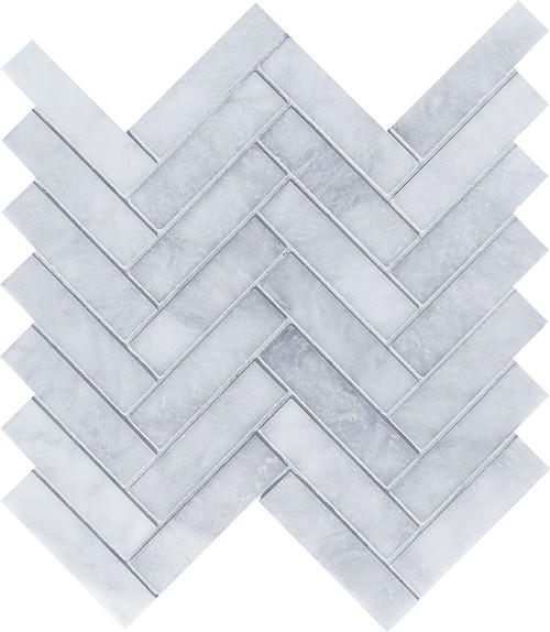 SKY BLUE HONED HERRINGBONE MOSAIC 1" X 4" - Stone -  Arizona Tile 