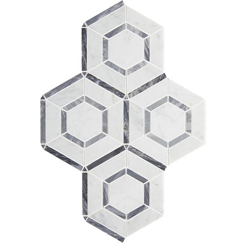 HEXAGON GRIGIO STONE MESH PATTERN MOSAIC - Stone -  Arizona Tile 