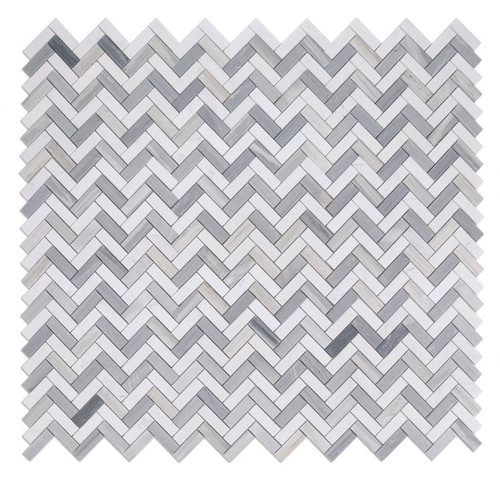 HERRINGBONE BLUE MOSAIC 11" X 12.5" - Tile -  ELYSIUM TILES INC