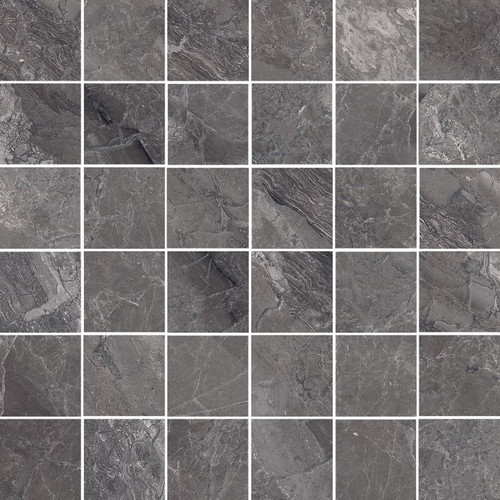 SUPREME CHARCOAL NATURAL MOSAIC 12" X 12" - Tile -  ELYSIUM TILES INC