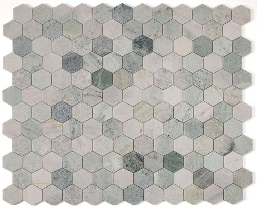 HEXAGON GREEN MOSAIC 3" X 3" - Tile -  ELYSIUM TILES INC