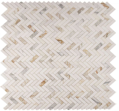 HERRINGBONE SUNRISE POLISHED MOSAIC 11" X 11.25" - Tile -  ELYSIUM TILES INC