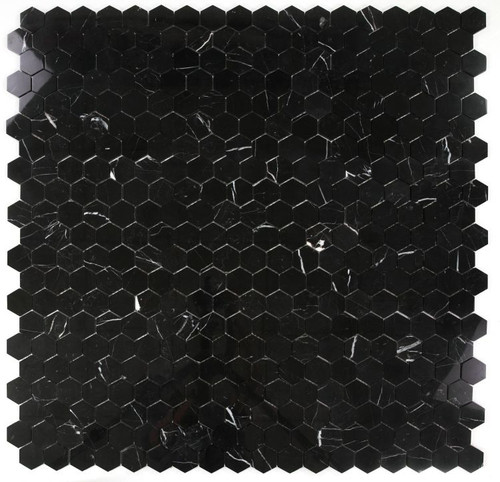 HEXAGON MARQUINA POLISHED MOSAIC 2" X 2" - Tile -  ELYSIUM TILES INC