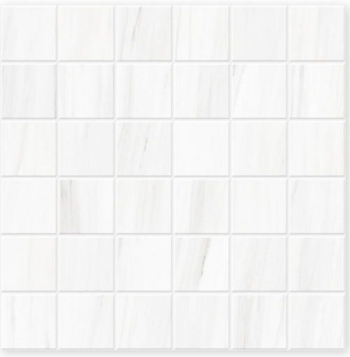 LASSA WHITE MATTE MOSAIC 13" X 13"