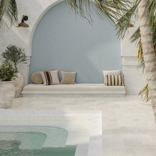 MARIN MATTE PENNY ROUND MOSAIC 2"