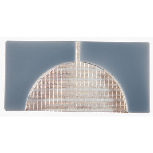 CROSSVILLE CURSIVE OLD DENIM 3X6 2 CORNER MOSAIC GLOSS