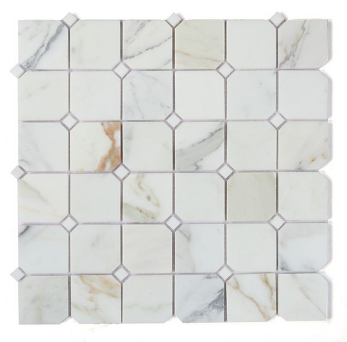 CLIPPED CALACATTA GOLD MOSAIC 11.75" X 11.75"