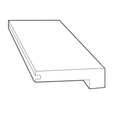 CRYSTAL FLUSH SQUARE STAIR NOSE 5" X 94"