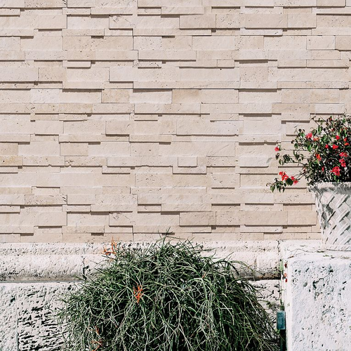 IVORY HONED 3D STACKED STONE 5-7/8" X 24"