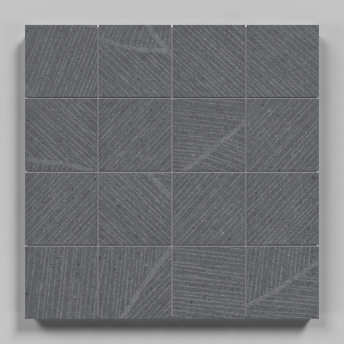 CROSSVILLE SAND GARDEN PROFOUND PEWTER 3X3 MOSAIC UNPOLISHED .98 SF/SHT