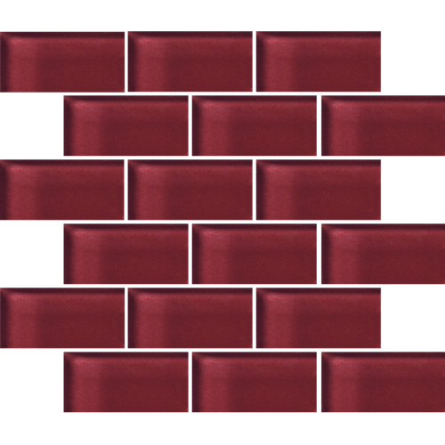 CROSSVILLE GLASS BLOX SHERRY 2X4 MOSAIC .9385 SF/SHT