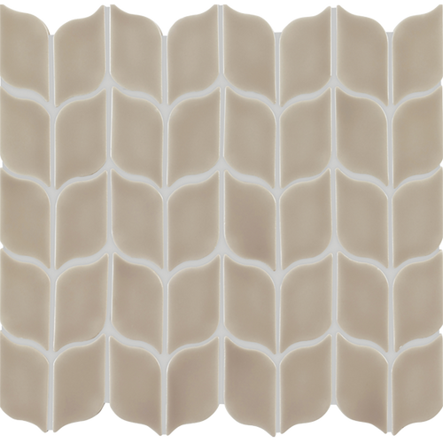 CROSSVILLE HANDWRITTEN NEUTRALS POST CARD LEAF MOSAIC GLOSS .875 SF/SHT