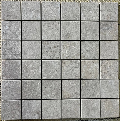 BEAT ALMOND SQUARE MOSAIC 2" X 2"